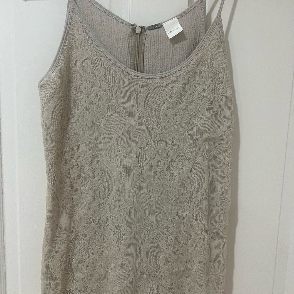 Chan Luu Beige Lace Tank Top